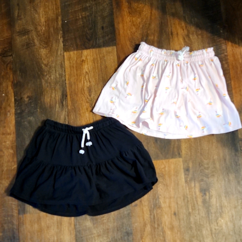 Kids Set Of 2 Black and Pink Shorts Set
